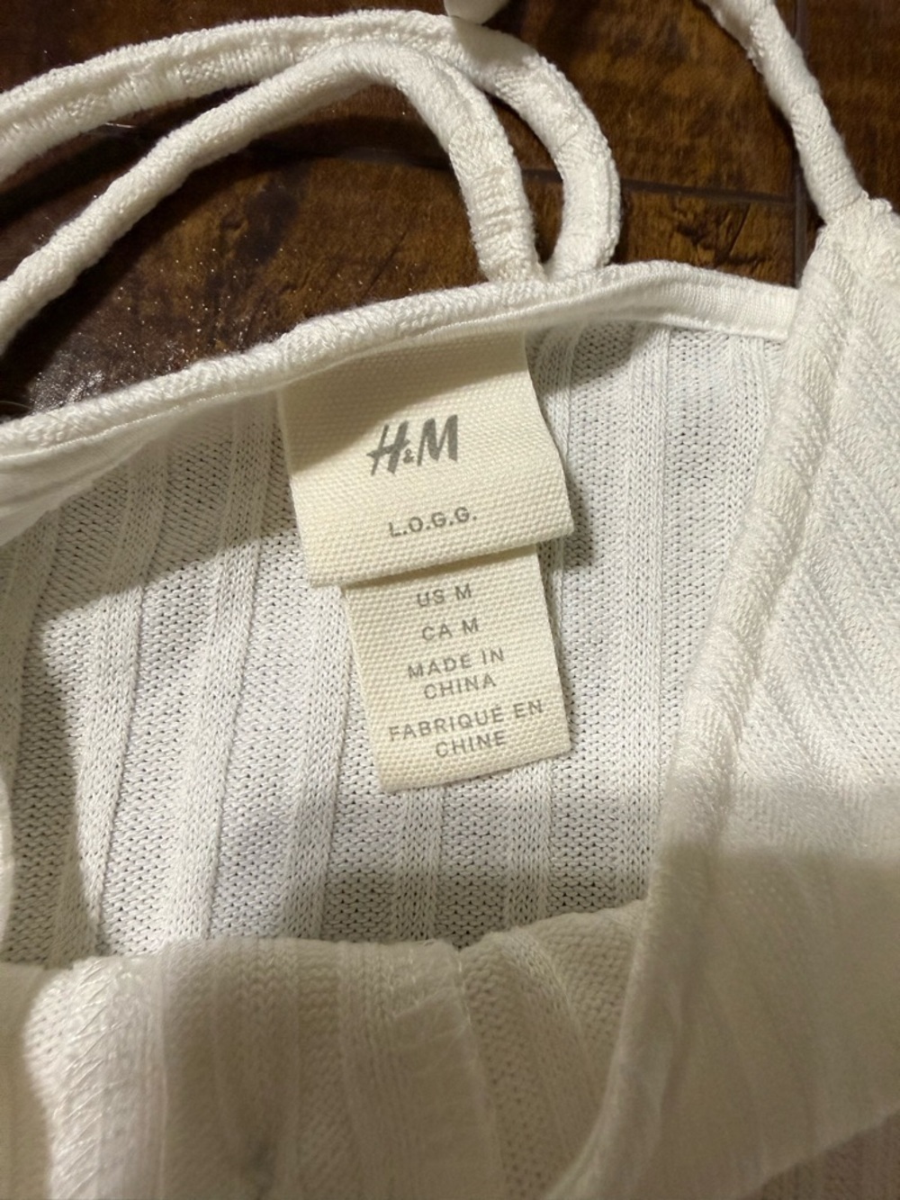 H&M Cream Ribbed Button-Front Cami - Picture 3 of 5
